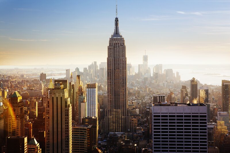 Empire State Building — Blue, Serene, Sunset
