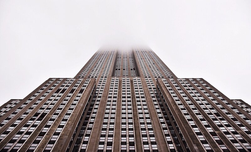 Empire State Building — Gray, Dramatic, Photograph