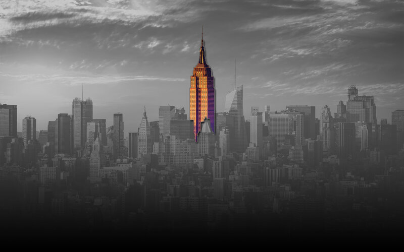 Empire State Building — Gray, Dramatic, Sunset, Photograph