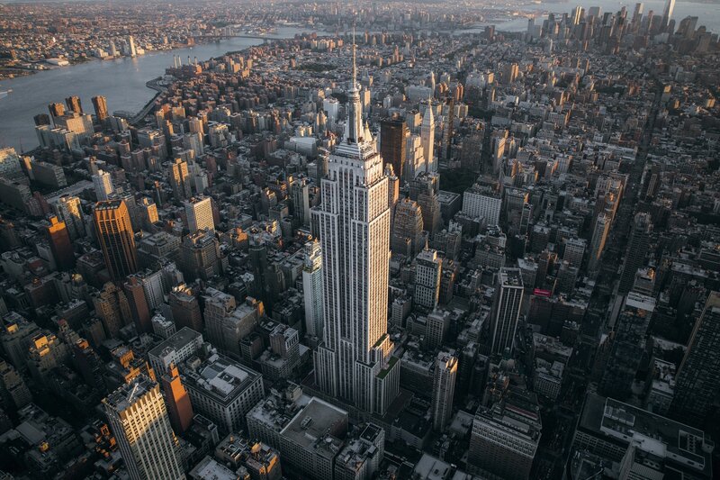 Empire State Building — Gray, Dramatic, Sunset