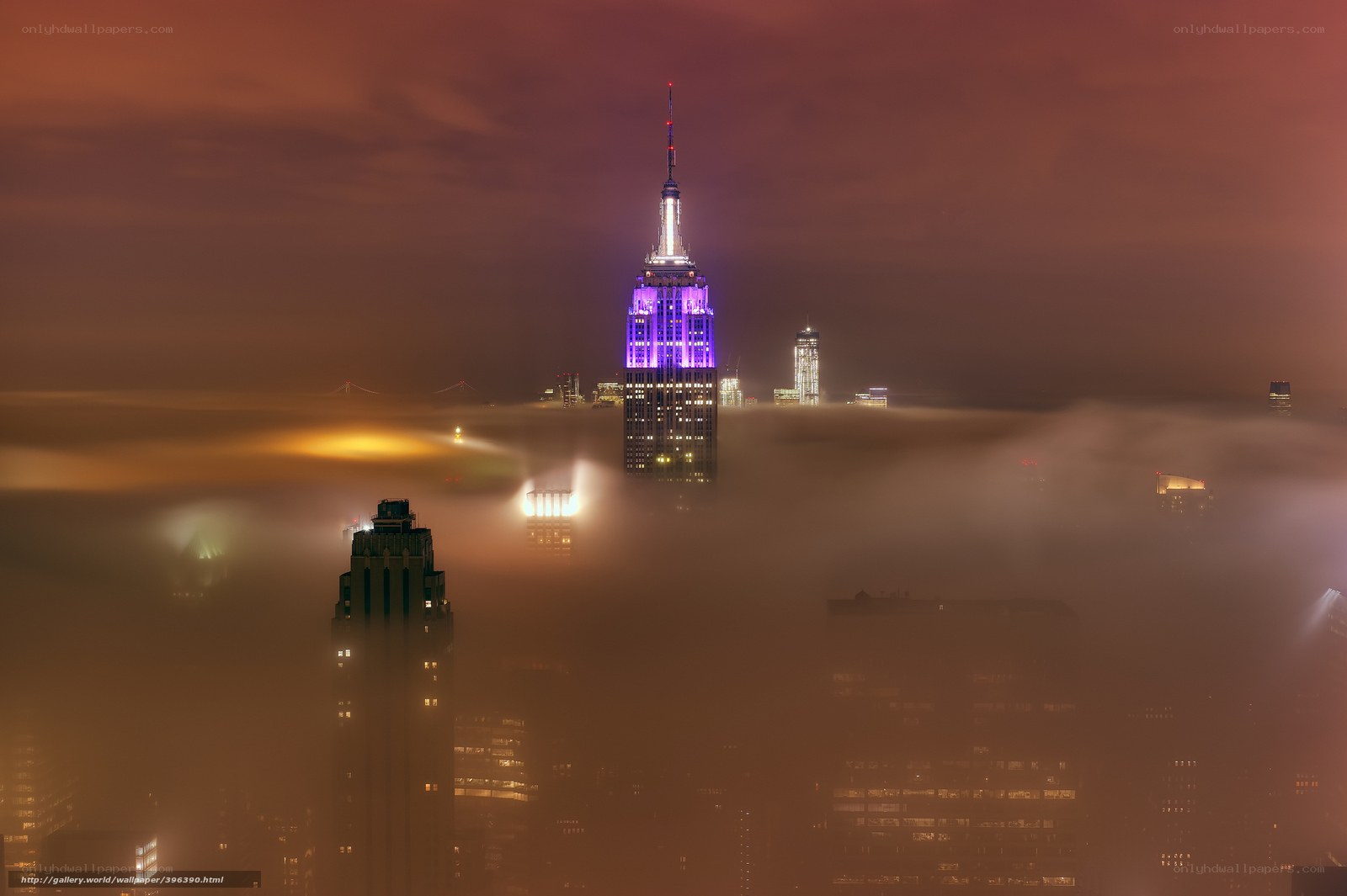 Empire State Building in Fog