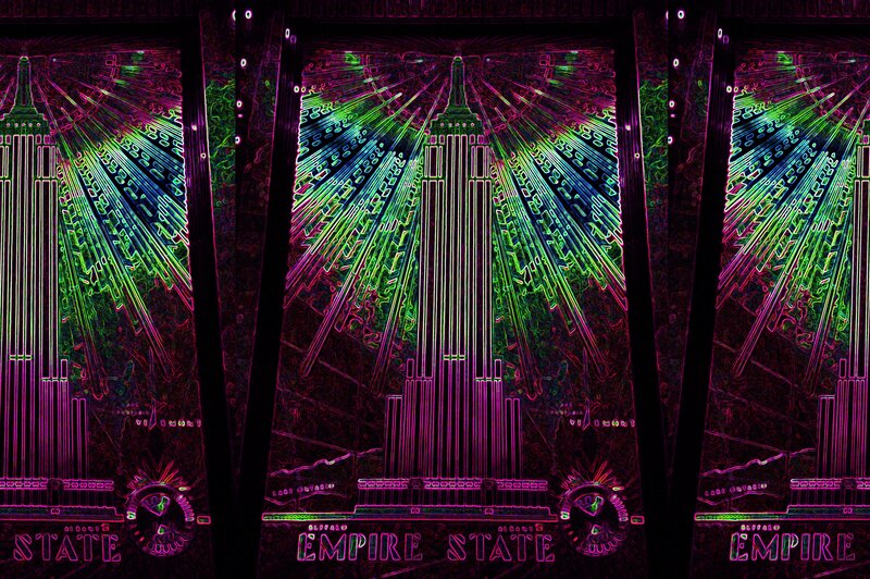 Empire State Building neon art