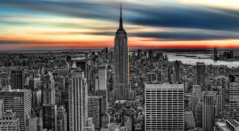 Empire State Building — Orange, Dramatic