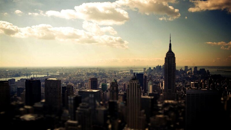 Empire State Building Skyline — Blue, Dramatic, Afternoon