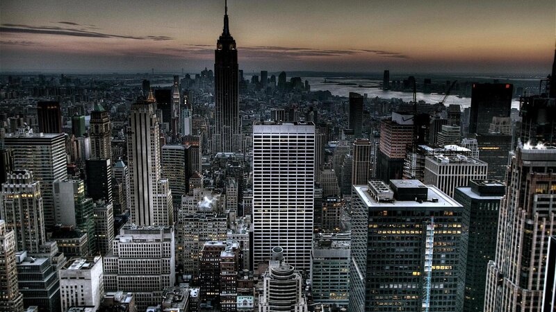 Empire State Building Skyline — Gray, Dramatic