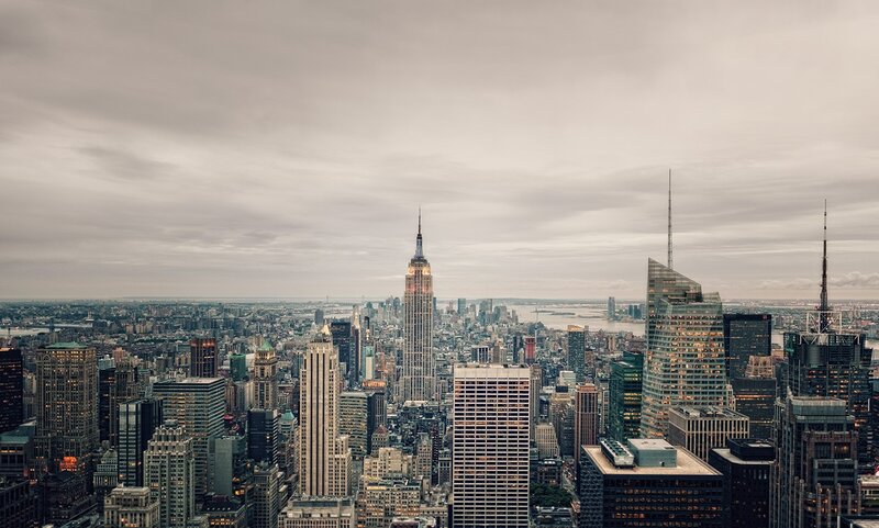 Empire State Building Skyline — Gray, Overcast, Afternoon
