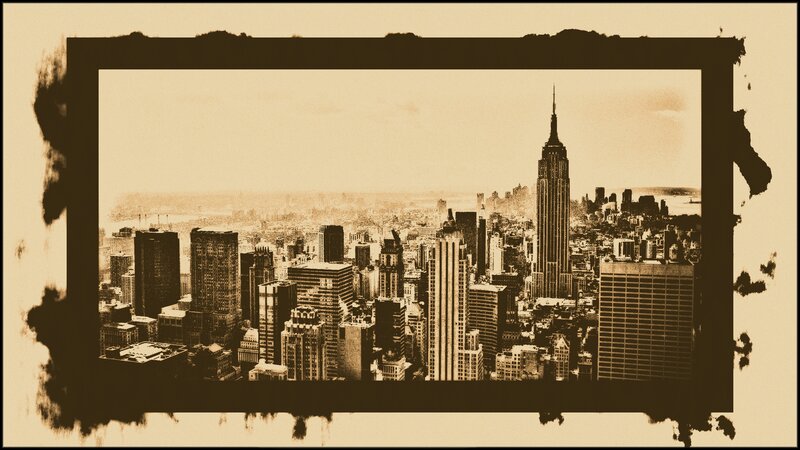 Empire State Building Skyline — Sepia