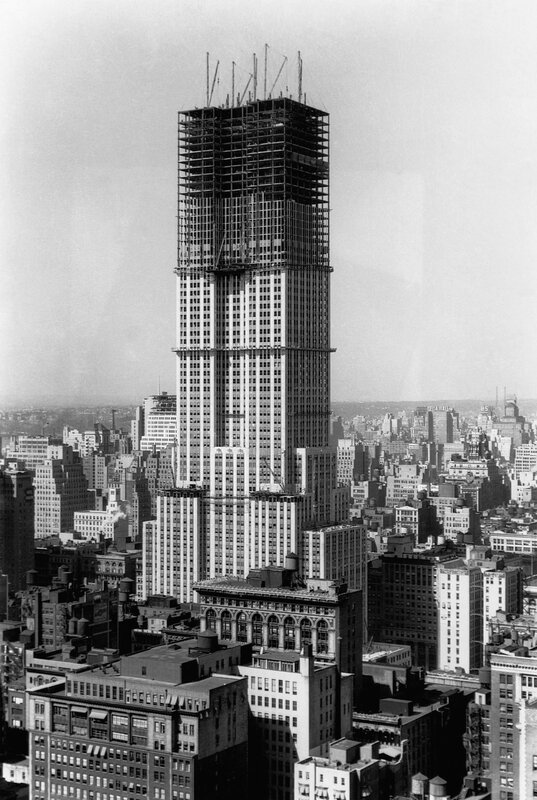 Empire State Building under construction