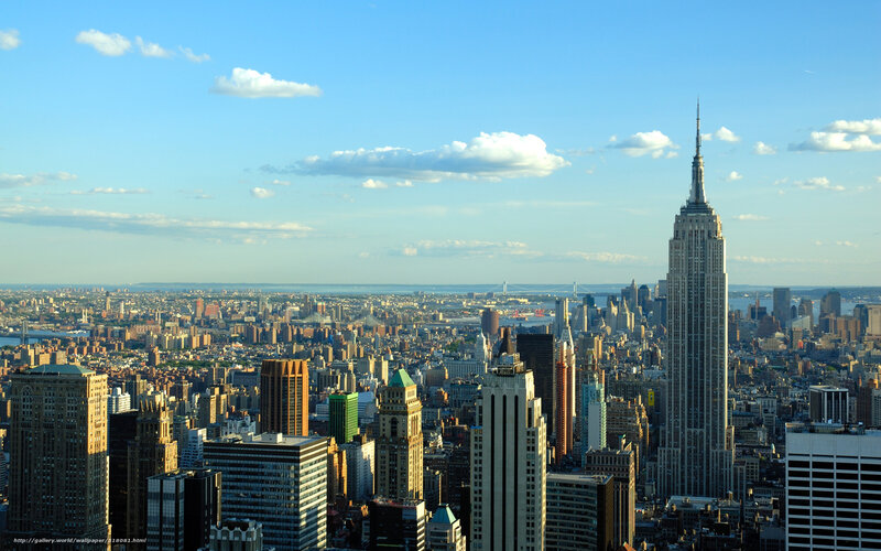 Empire State Building View — Blue, Serene