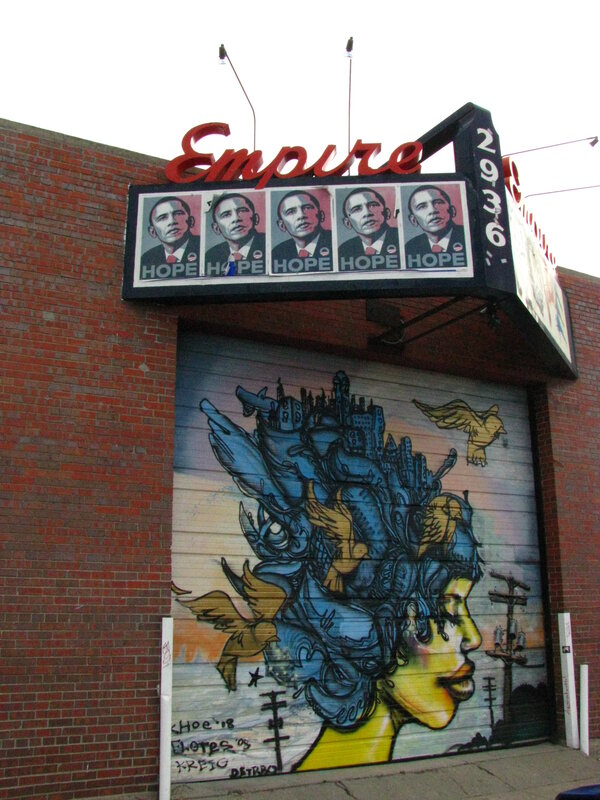 Empire Theatre with Obama mural