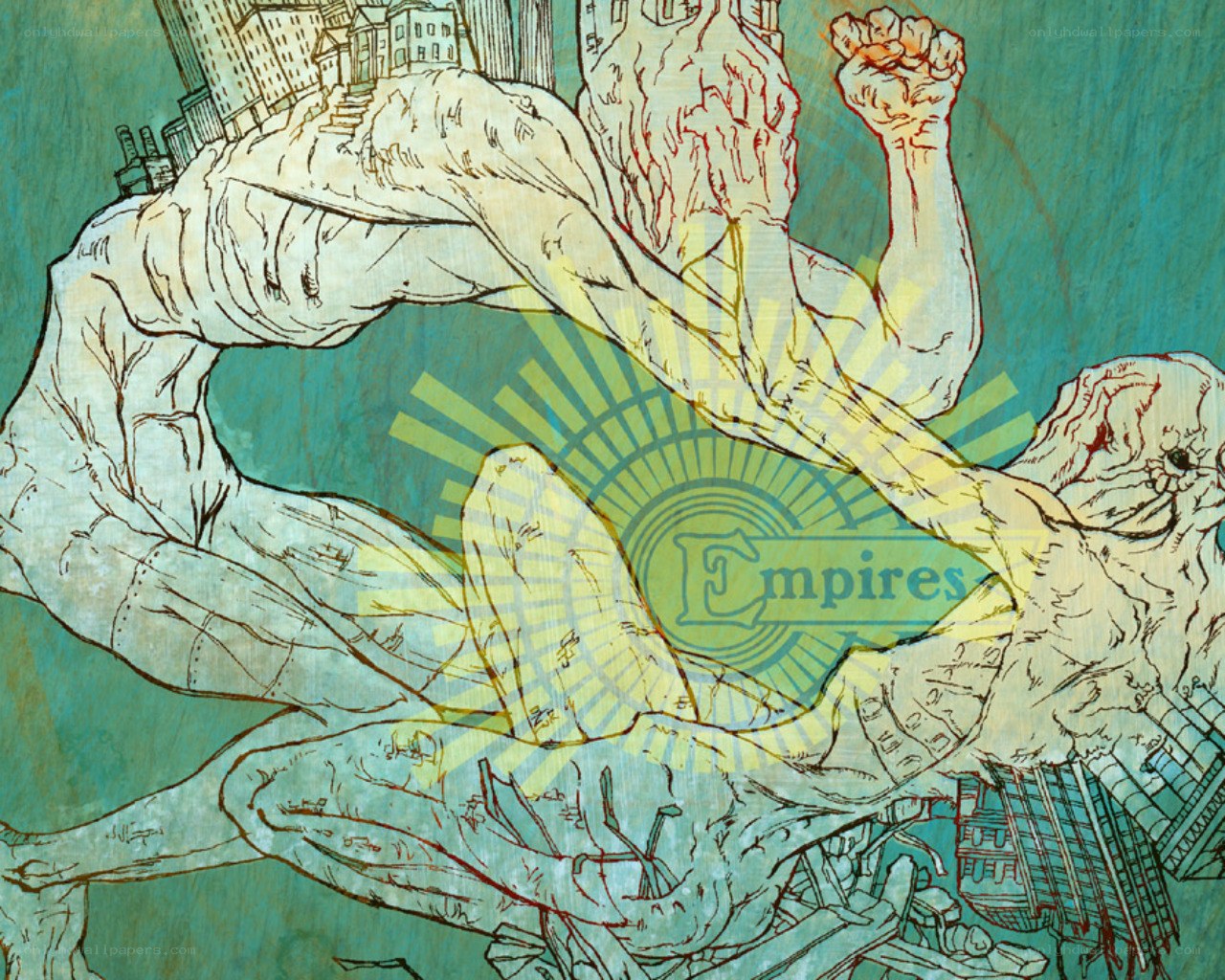 Empires artwork with giant figure