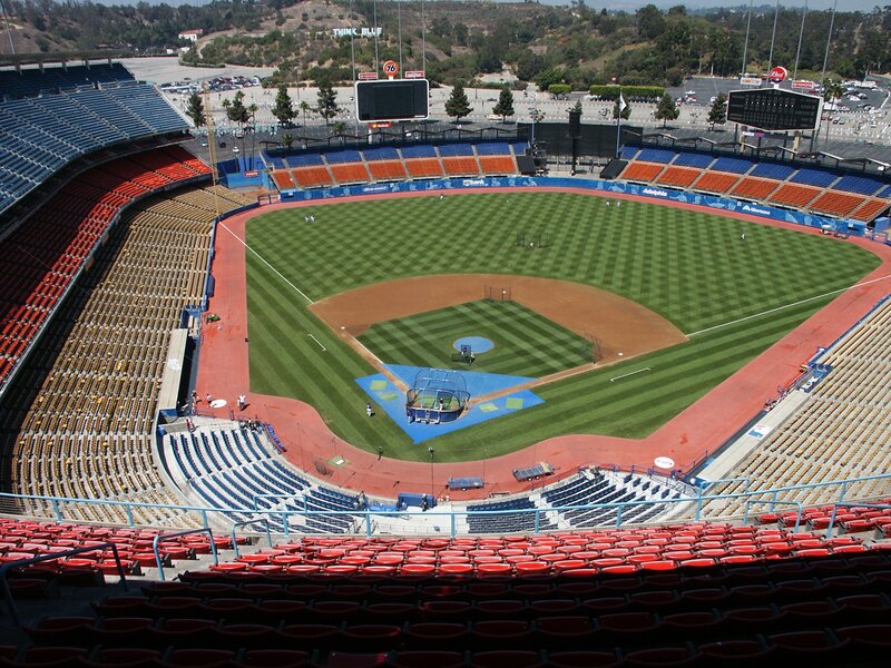 empty baseball stadium view