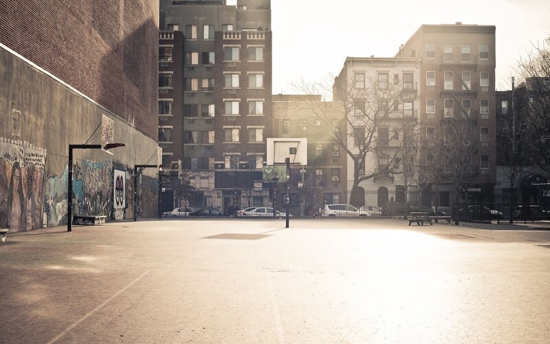 Empty Basketball Court