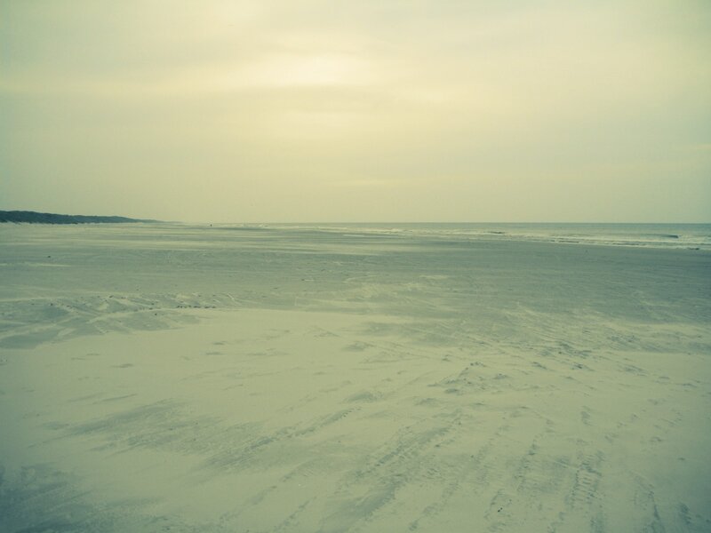 Empty beach at dawn