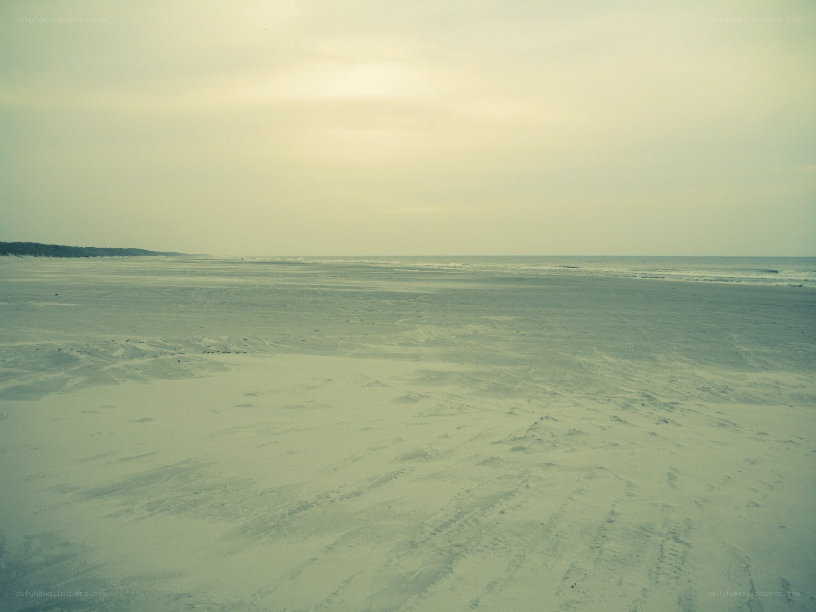 Empty beach at dawn