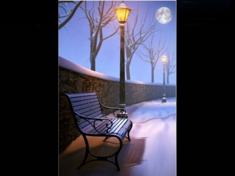 Empty Bench in Winter