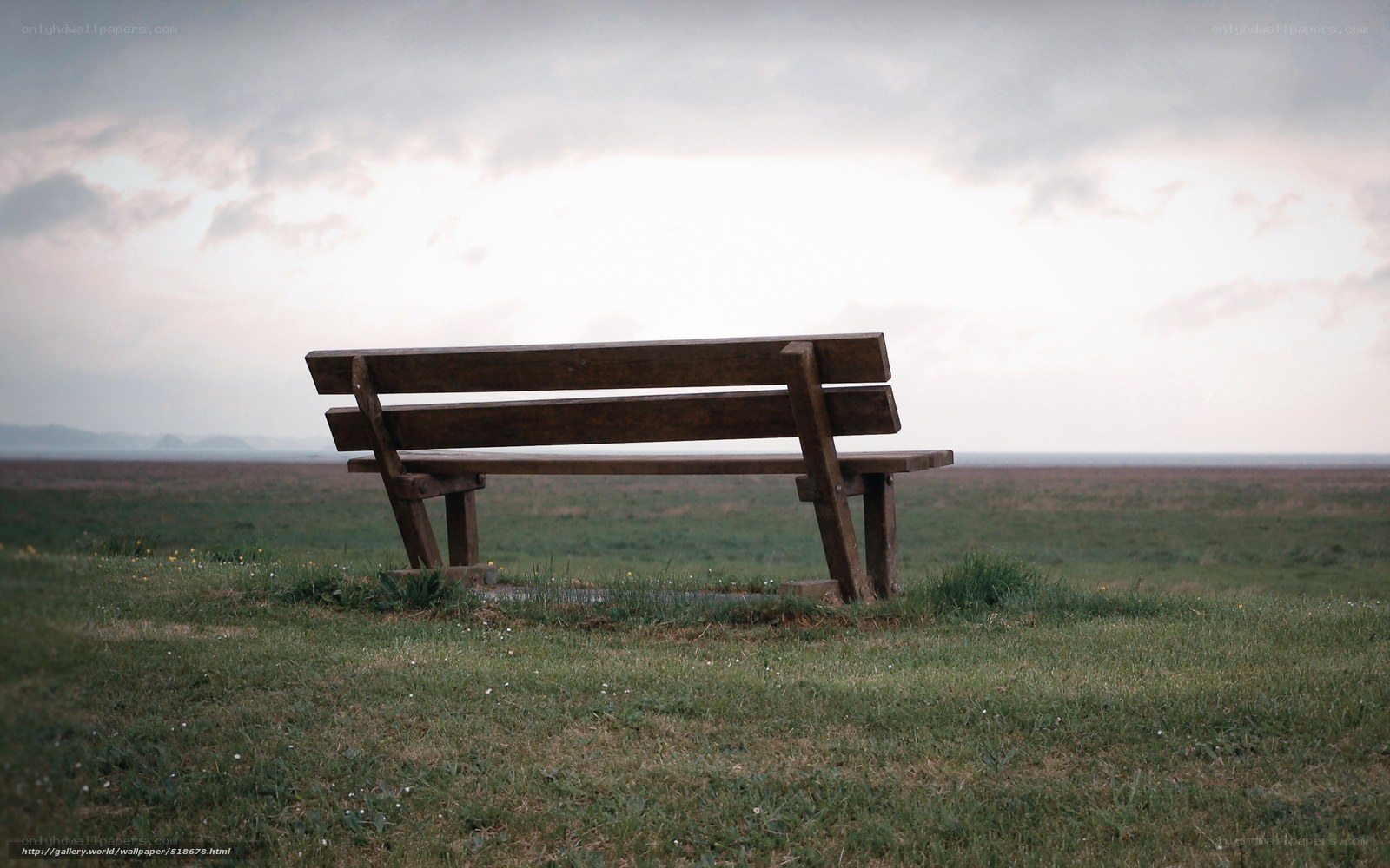 Empty bench overlooking the sea