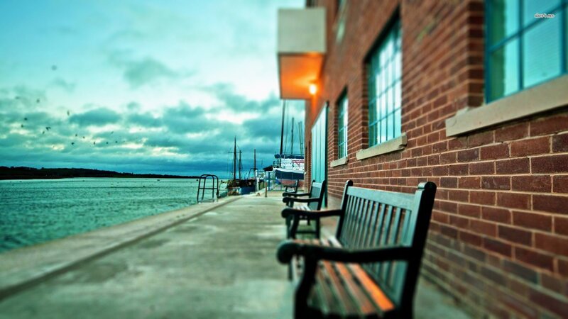 Empty Benches on Pier