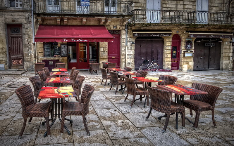 Empty Cafe Tables
