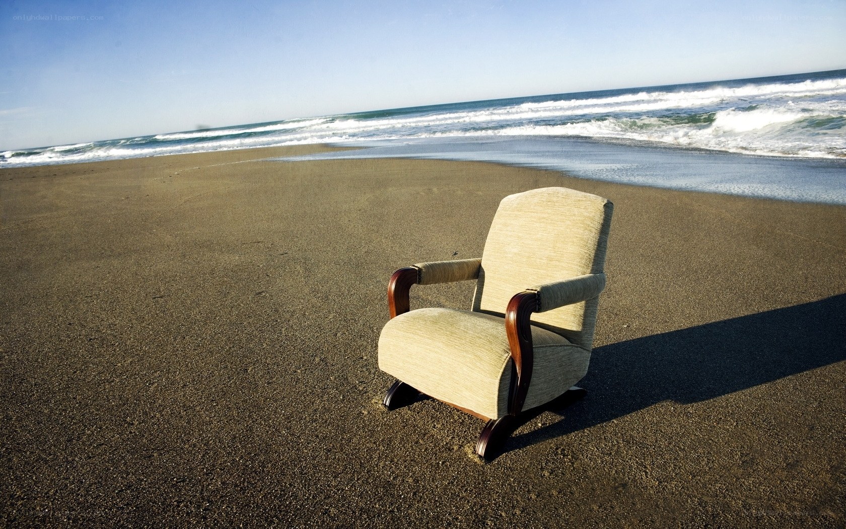 Empty chair on a beach