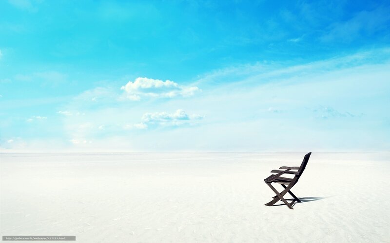 Empty chair on white plain