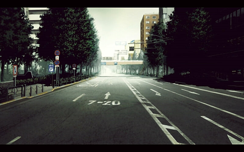 empty city street at dawn