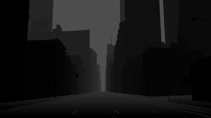 Empty City Street — Black