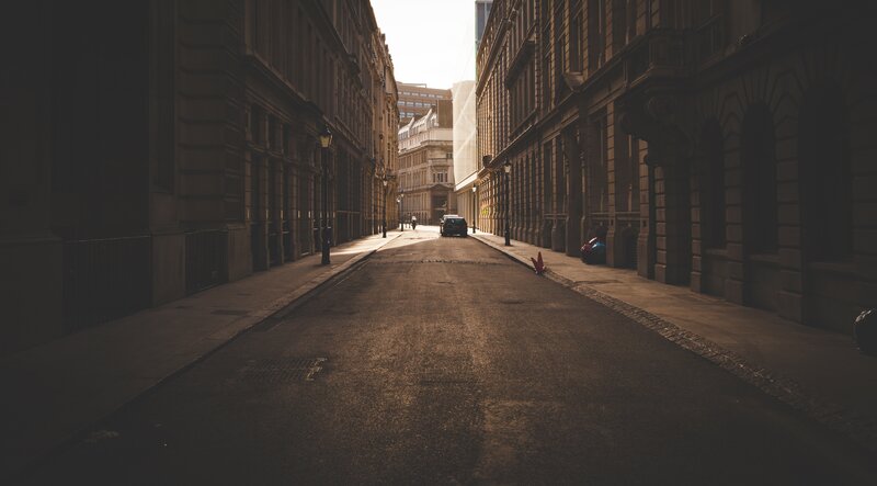 Empty City Street — Brown