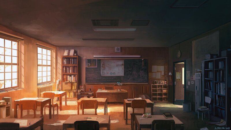 Empty Classroom — Brown, Serene