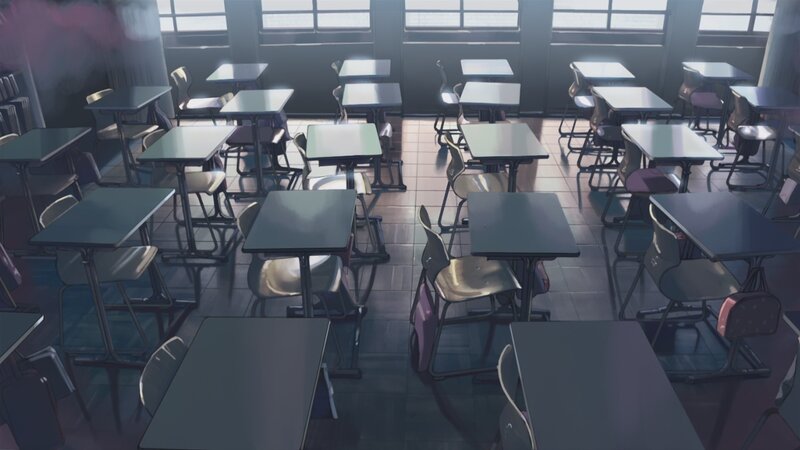 Empty Classroom Desks — Gray, Quiet