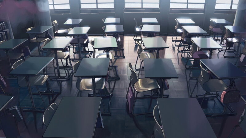 Empty Classroom Desks — Gray