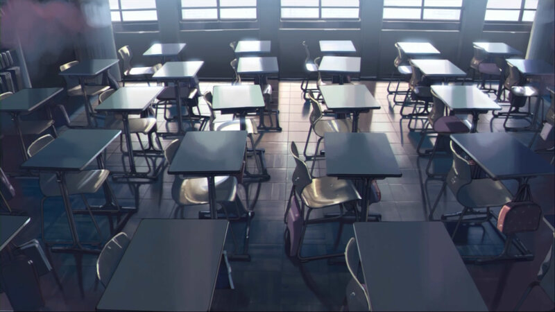 Empty Classroom Desks