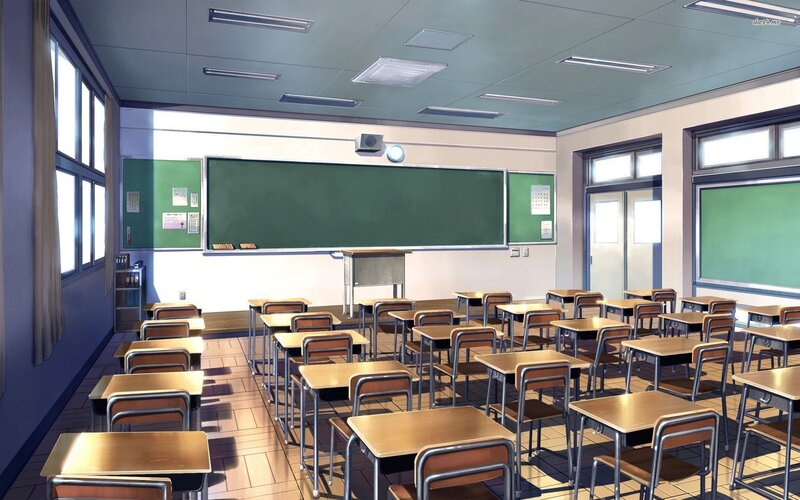 Empty Classroom Interior — Green
