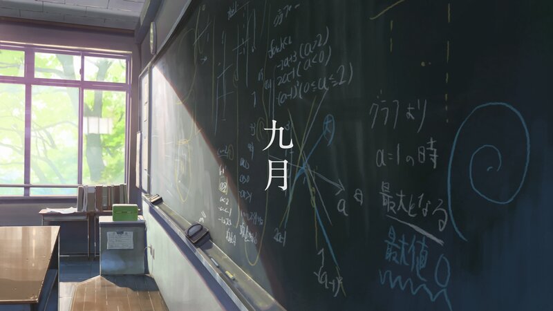Empty Classroom with Chalkboard — Green, Serene