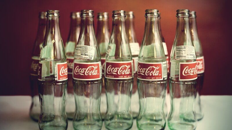 Empty Coca-cola Bottles — Red