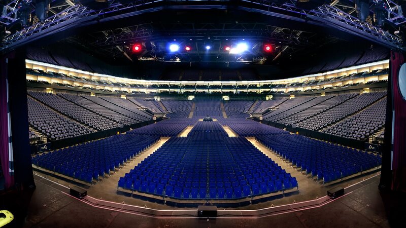 Empty concert arena seating