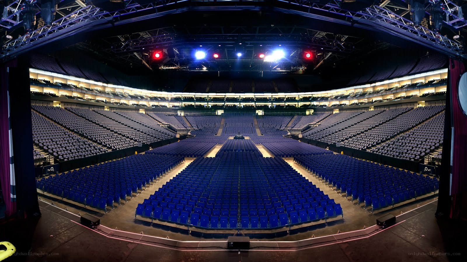 Empty concert arena seating