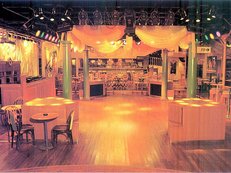 Empty dance hall with stage