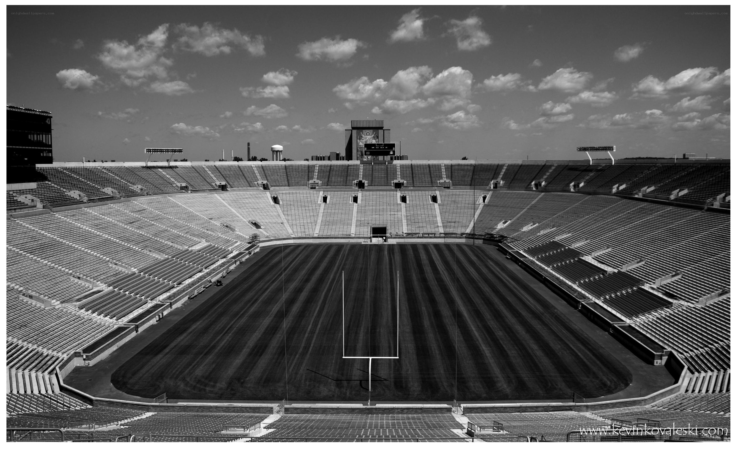 empty football stadium