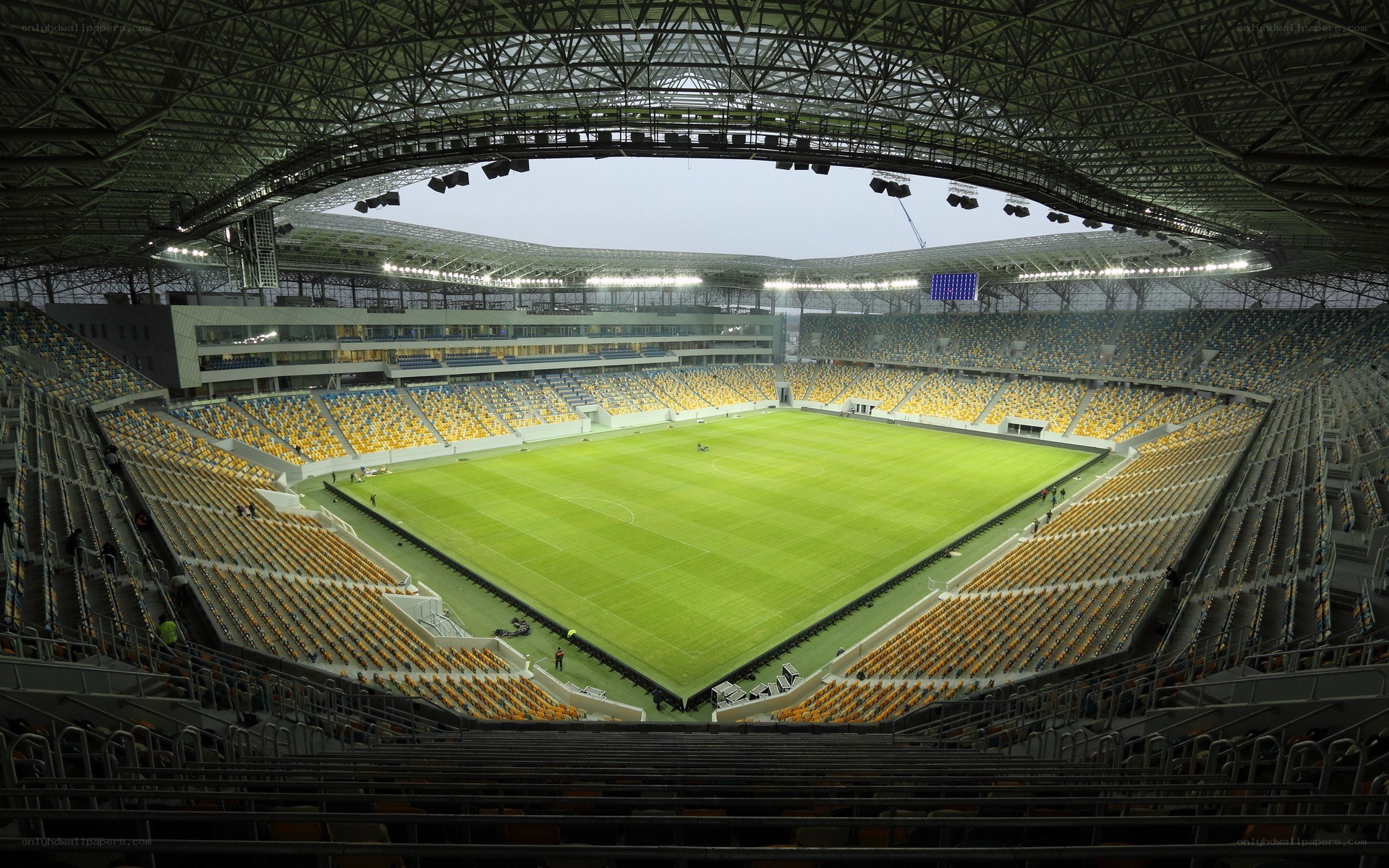 empty football stadium