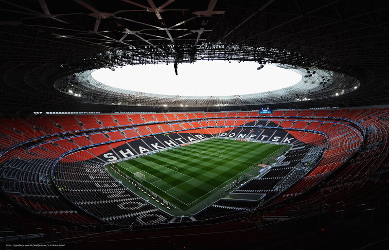 Empty Football Stadium — Green, Dramatic, Photograph