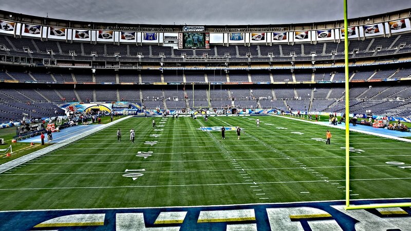 empty football stadium