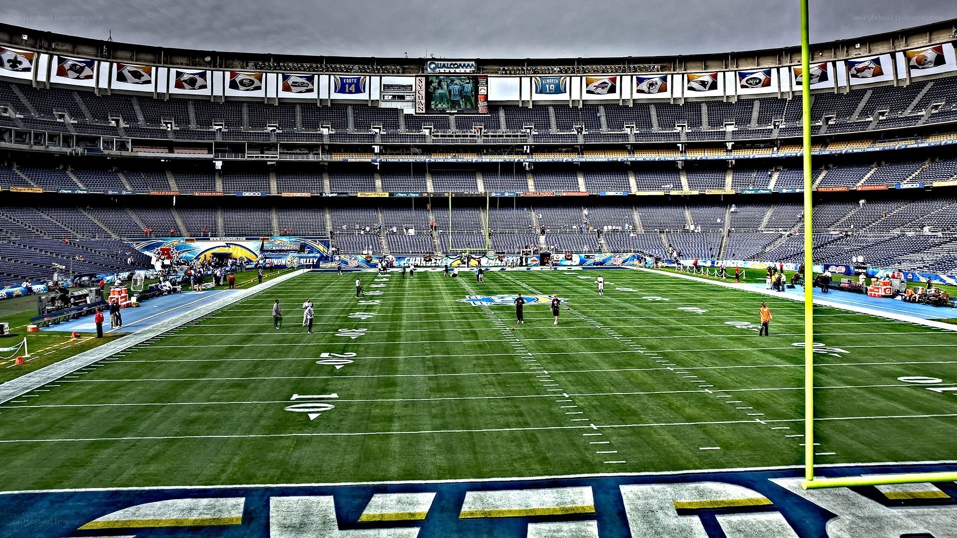 empty football stadium