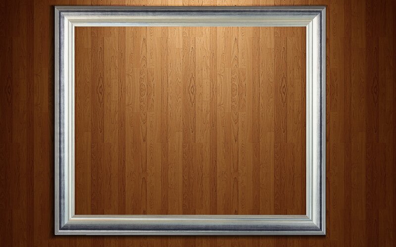 empty frame on wood wall