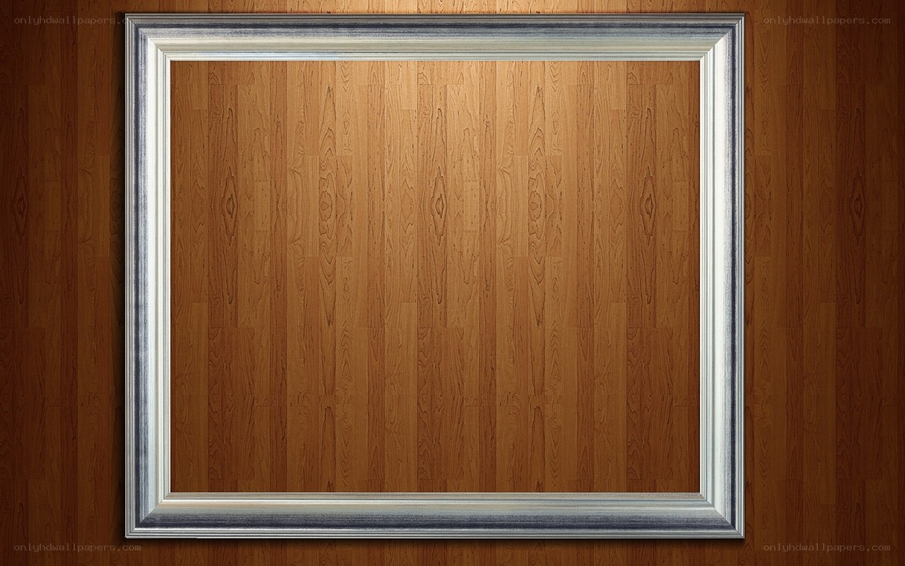 empty frame on wood wall