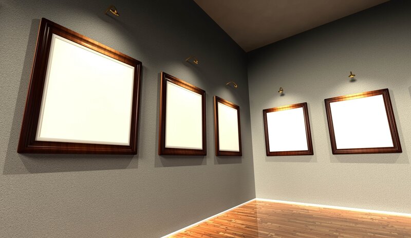 Empty Frames on Gallery Walls