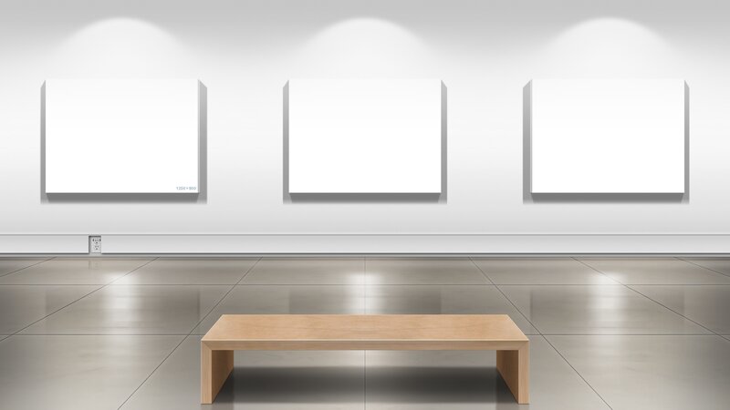 Empty Gallery Room — White