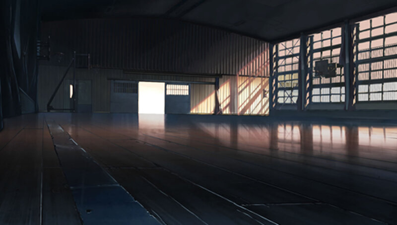 Empty gym at sunset