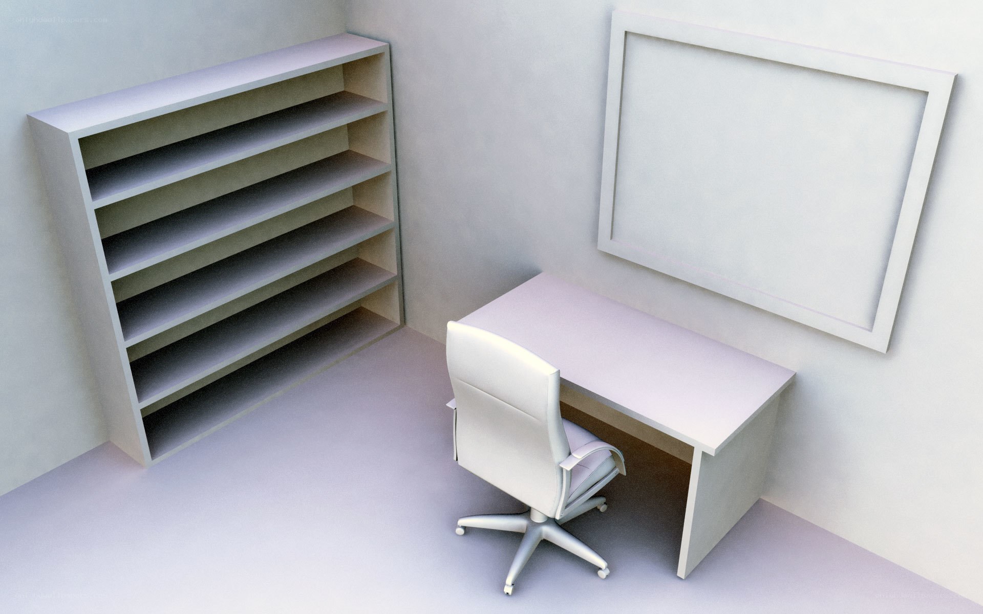 empty office corner setup