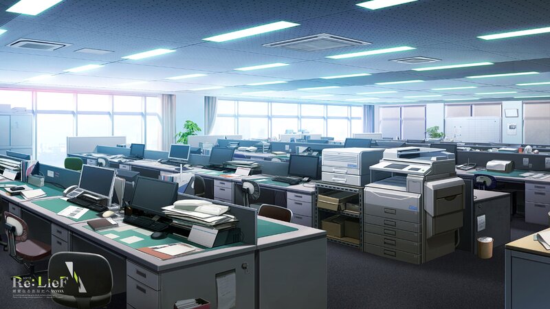 Empty Office Cubicles — Gray